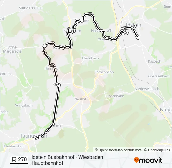 270 Bus Line Map