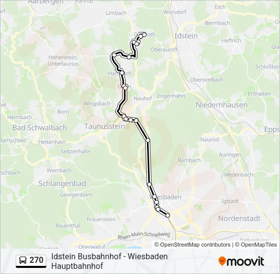 270 Bus Line Map