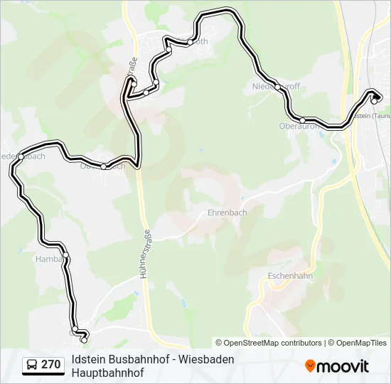 270 Bus Line Map