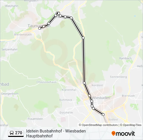 270 Bus Line Map