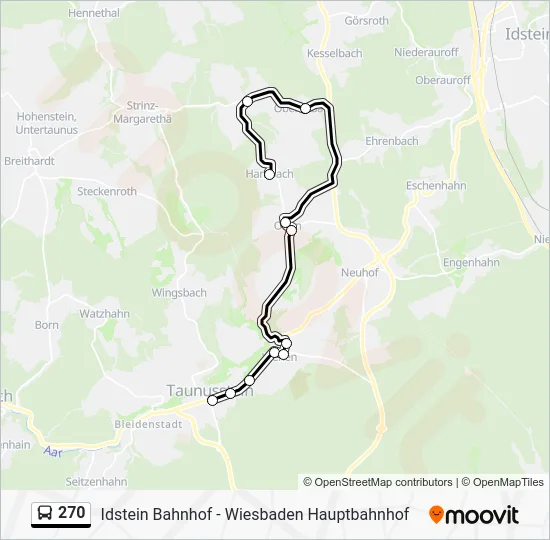 Автобус 270: карта маршрута