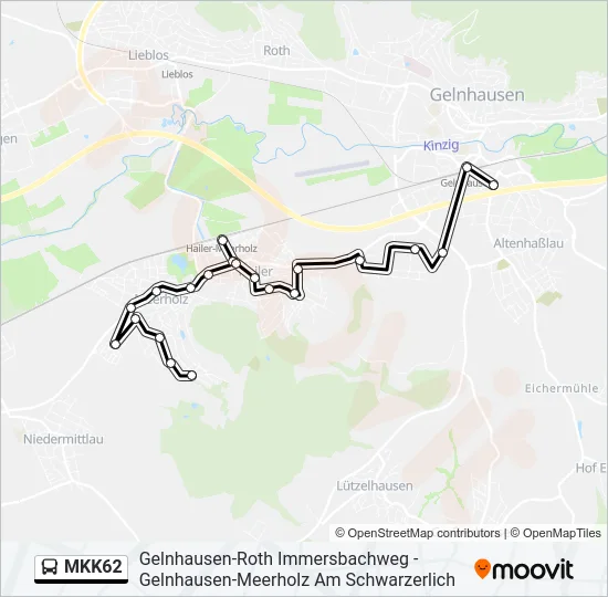 MKK62 Bus Line Map