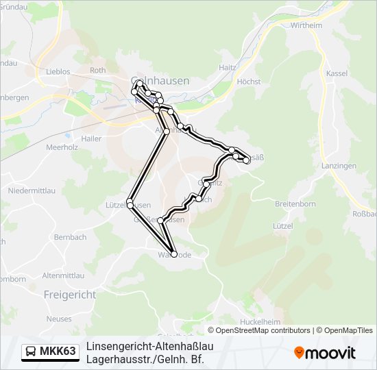 MKK63 Bus Line Map