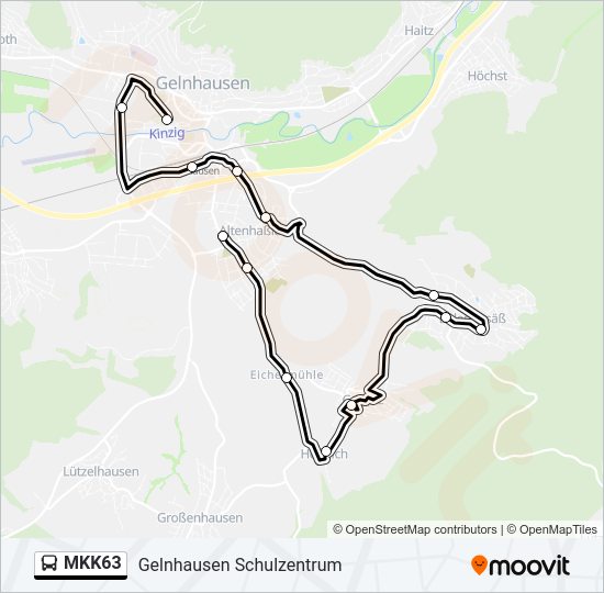 MKK63 Bus Line Map
