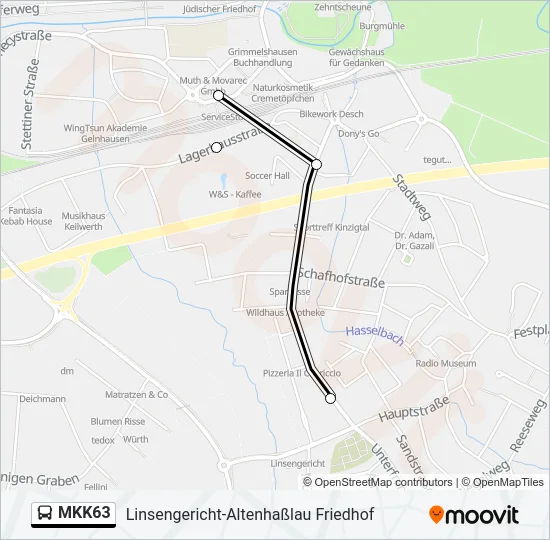 MKK63 Bus Line Map