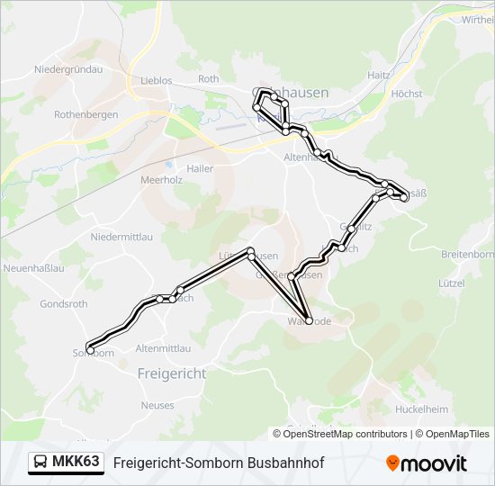 MKK63 Bus Line Map