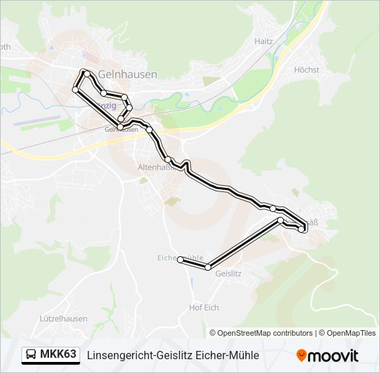 MKK63 Bus Line Map