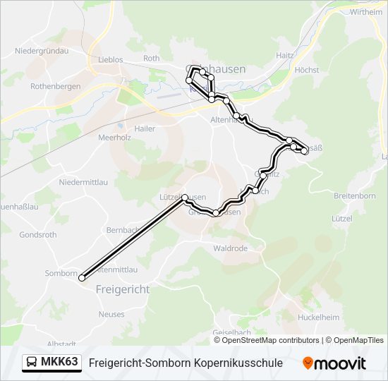 MKK63 Bus Line Map