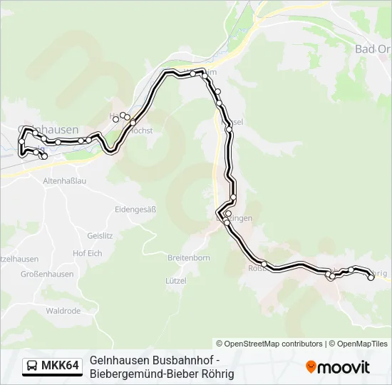MKK64 Bus Line Map