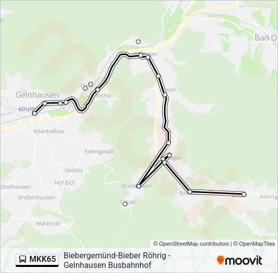 MKK65 Bus Line Map