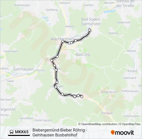 MKK65 Bus Line Map