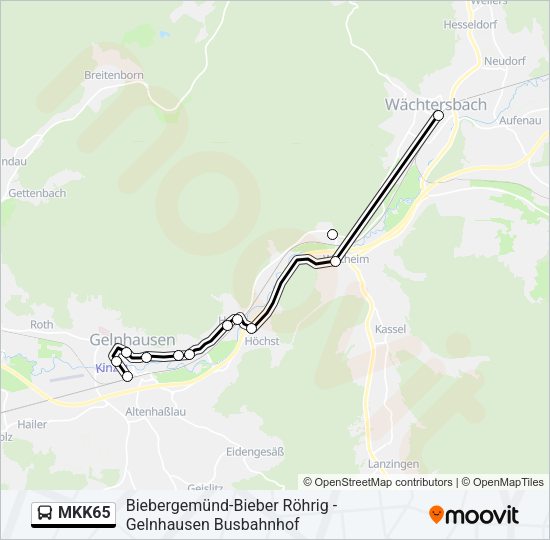 MKK65 Bus Line Map