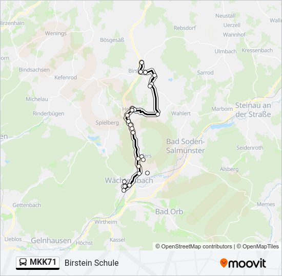MKK71 Bus Line Map