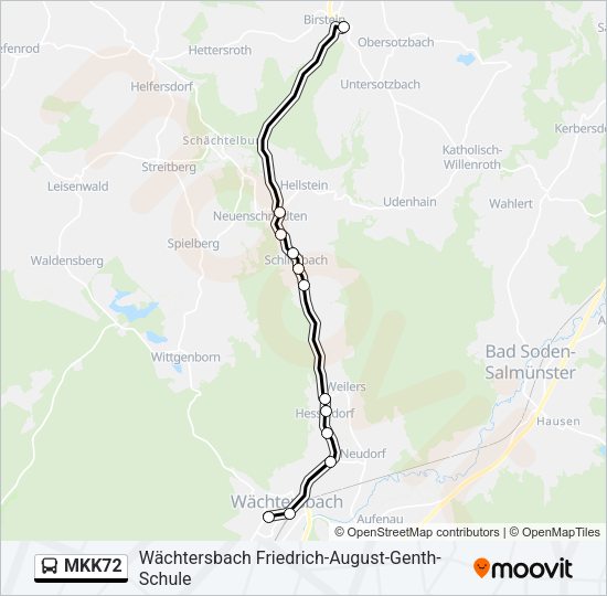 MKK72 Bus Line Map