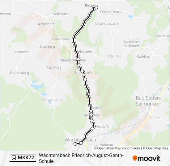 MKK72 Bus Line Map