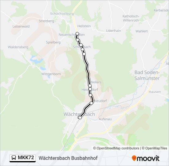 MKK72 Bus Line Map