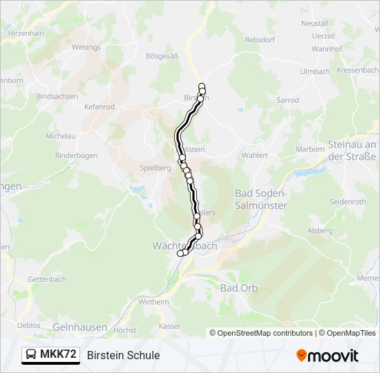 MKK72 Bus Line Map