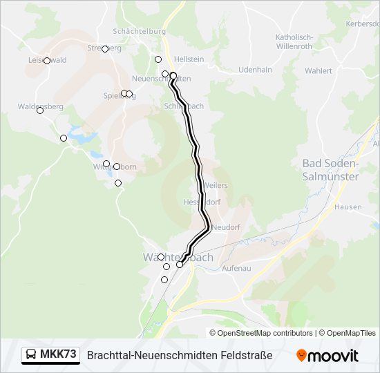 MKK73 Bus Line Map