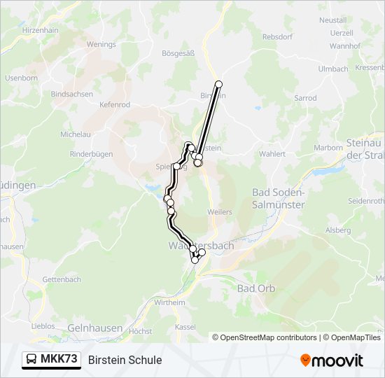 MKK73 Bus Line Map