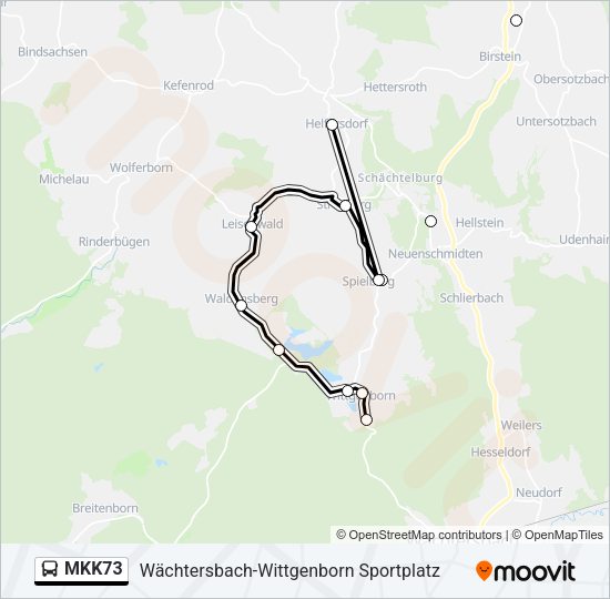 MKK73 Bus Line Map