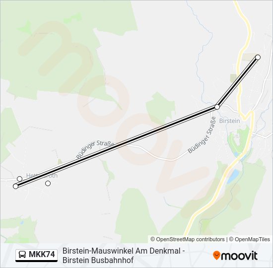 MKK74 Bus Line Map