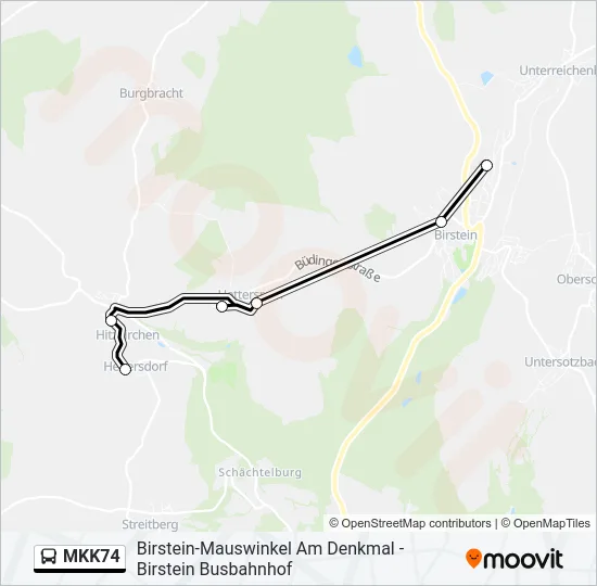 MKK74 Bus Line Map