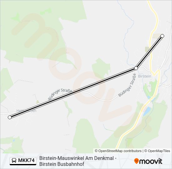 MKK74 Bus Line Map