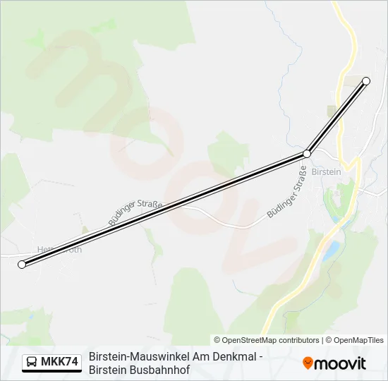 MKK74 Bus Line Map
