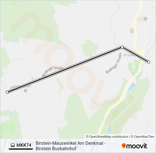 MKK74 Bus Line Map