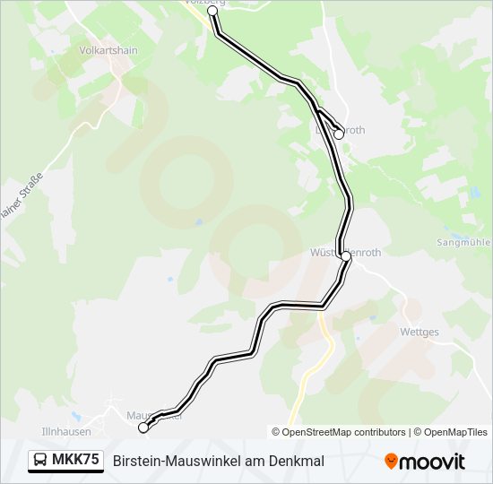MKK75 Bus Line Map