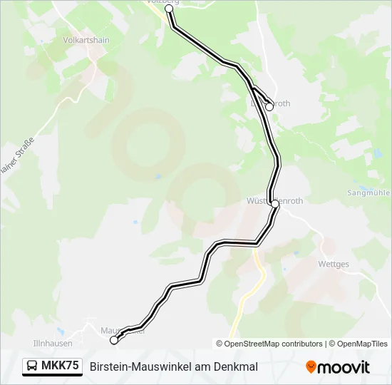 MKK75 Bus Line Map