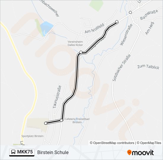MKK75 Bus Line Map