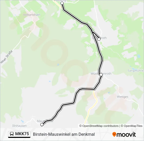 MKK75 Bus Line Map