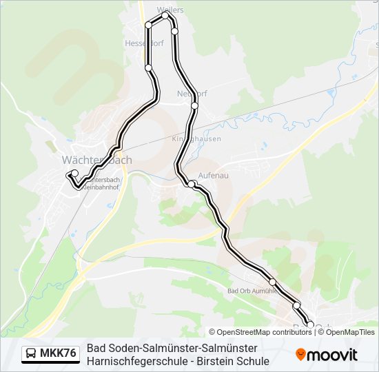 MKK76 Bus Line Map