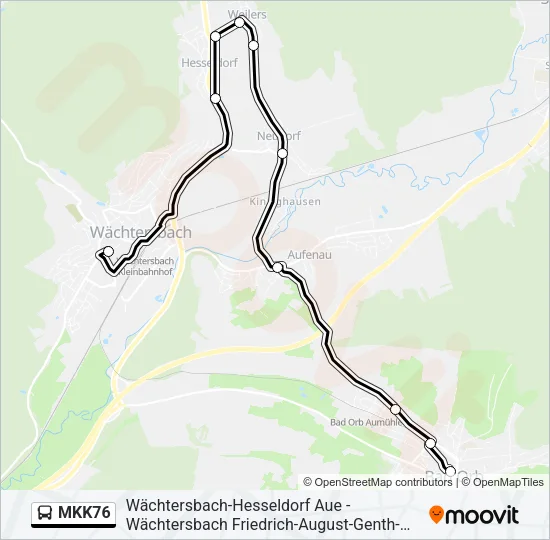 MKK76 Bus Line Map