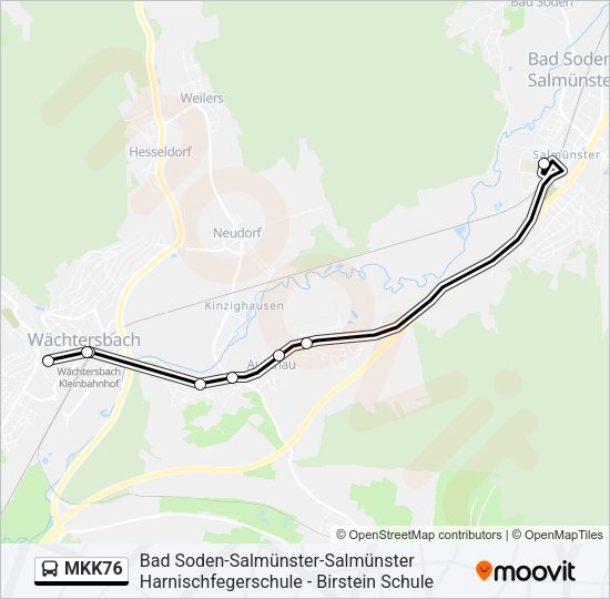 MKK76 Bus Line Map