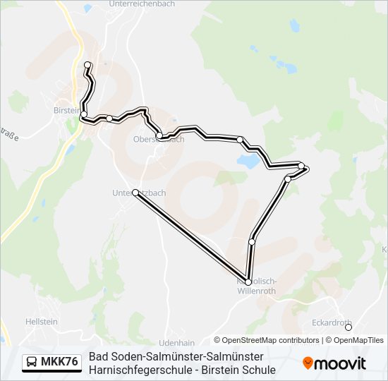 MKK76 Bus Line Map