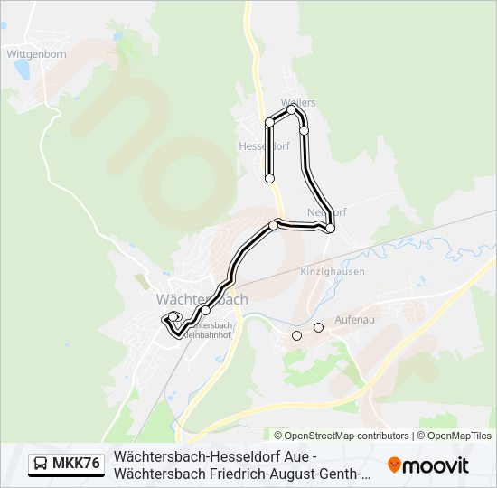 MKK76 Bus Line Map