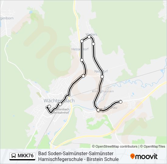 MKK76 Bus Line Map
