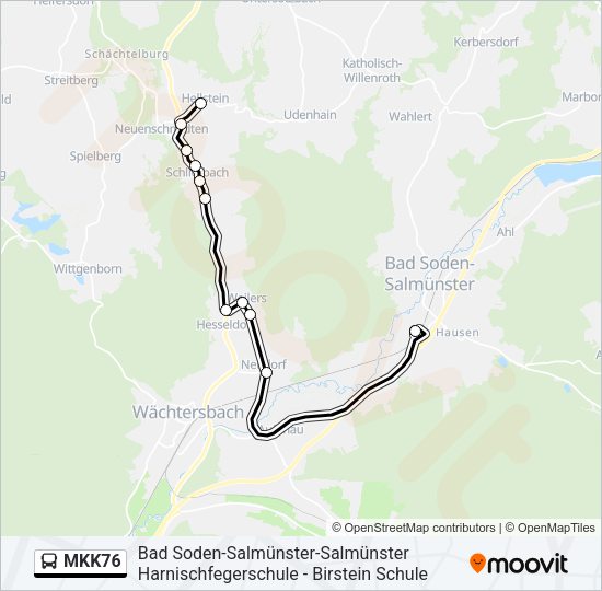 MKK76 Bus Line Map