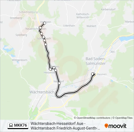 MKK76 Bus Line Map