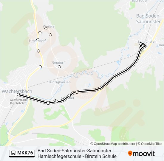 MKK76 Bus Line Map