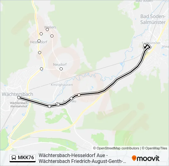 MKK76 Bus Line Map