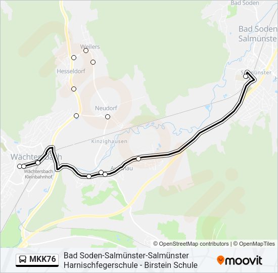 MKK76 Bus Line Map