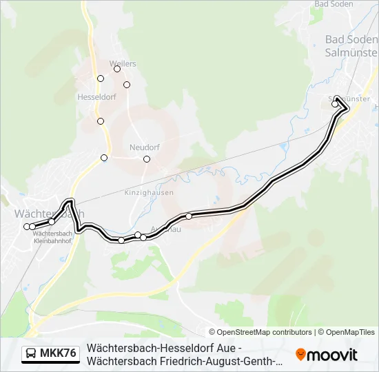 MKK76 Bus Line Map