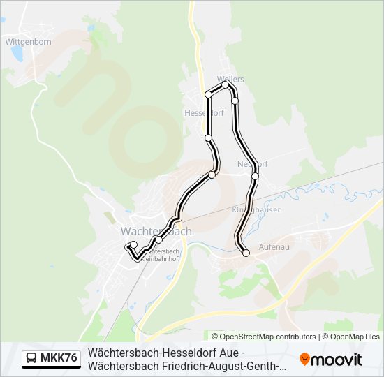 MKK76 Bus Line Map