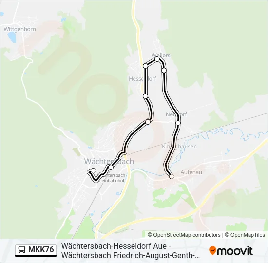 MKK76 Bus Line Map