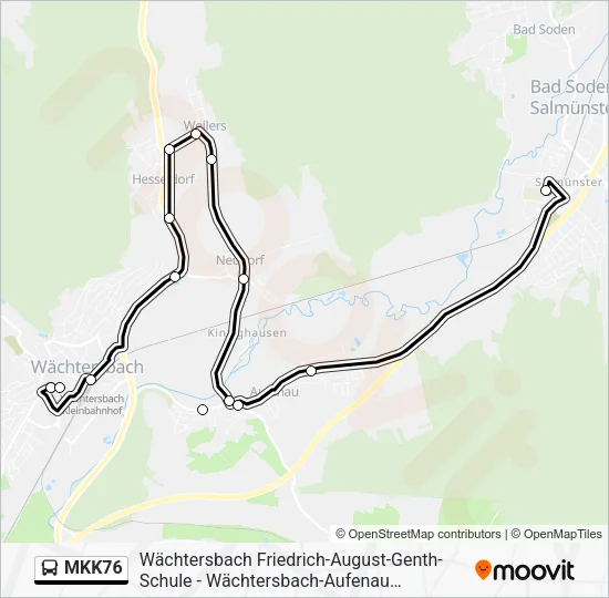 MKK76 Bus Line Map
