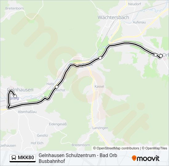 MKK80 Bus Line Map