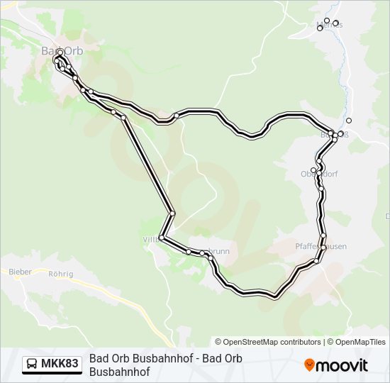 MKK83 Bus Line Map